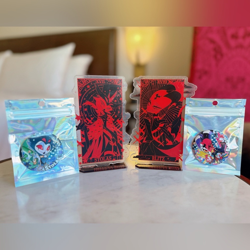 Helluva Boss Blitzo and Stolas acrylic standee set